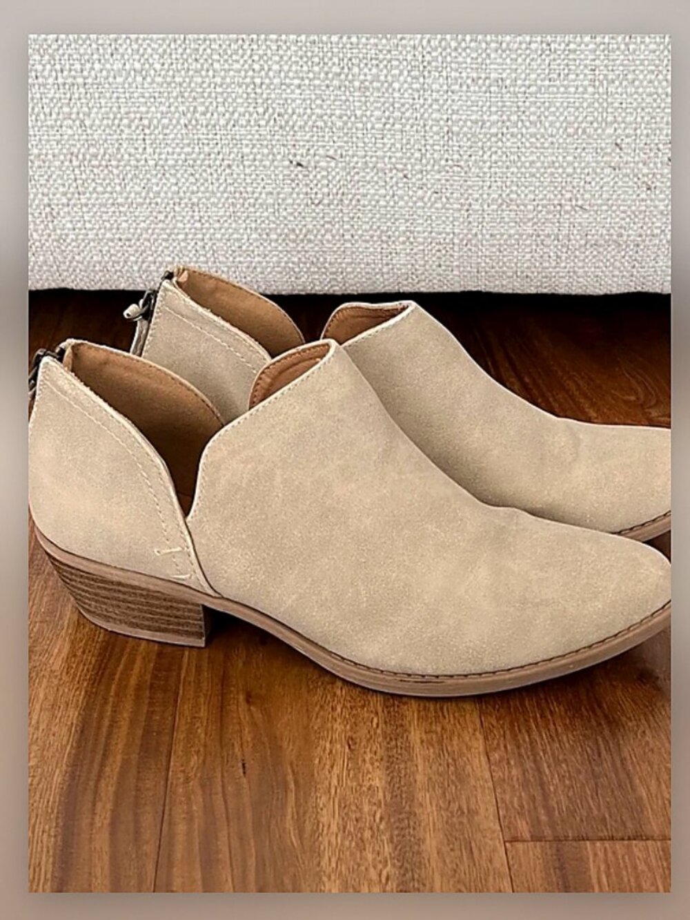 Qupid Cream Ankle Boots